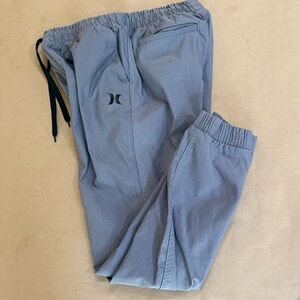Boy’s Hurley Light Gray Elastic Joggers with Elastic Waist Size 10-12